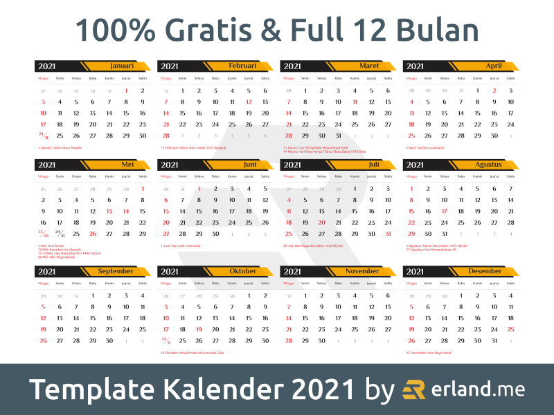 Read more about the article Download Template Kalender 2021